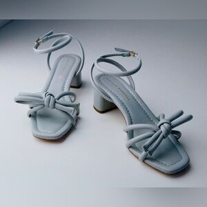 Loeffler Randall Blue Mikel Sandals with Bows